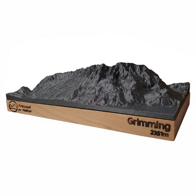 Mons Styriae Altissimus | Bergreliefmodell Grimming (2351m) | mit Holzsockel