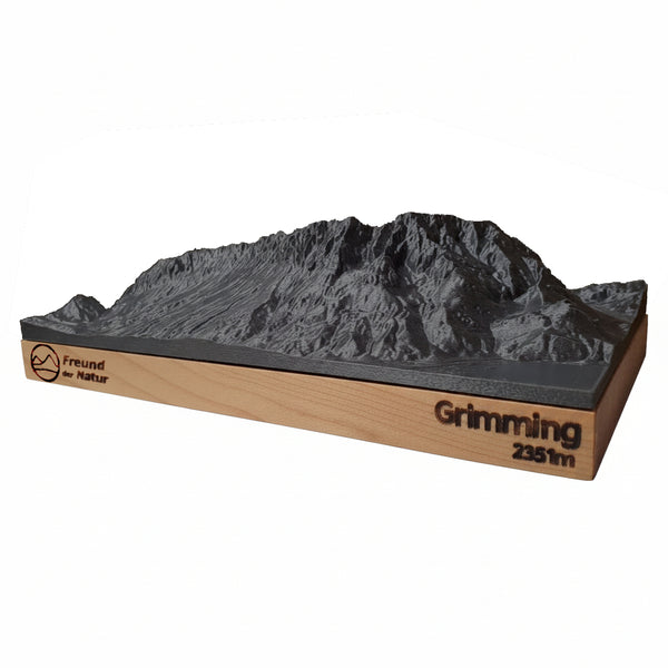 Mons Styriae Altissimus | Bergreliefmodell Grimming (2351m) | mit Holzsockel
